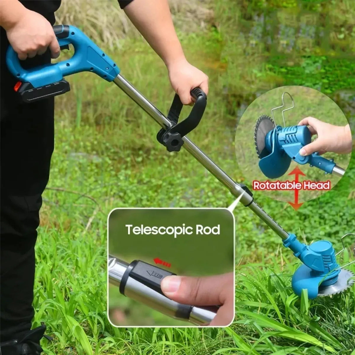 GreenCut™: Podadora De Cesped Inalambrica